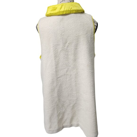 Eral  Women's Size Large Yellow and Beige Sleeveless Vest with Pockets - Picture 12 of 12
